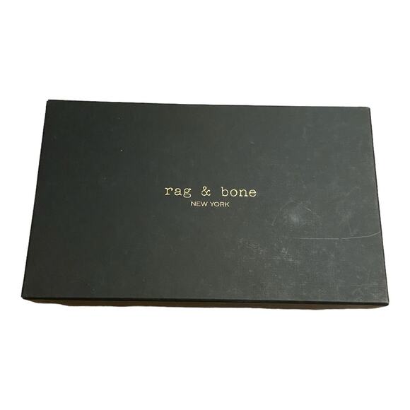 Rag & Bone Dylan Elastic Runner Sneaker Shoes Slip On Leather White Black Sz 9.5 - Picture 11 of 12